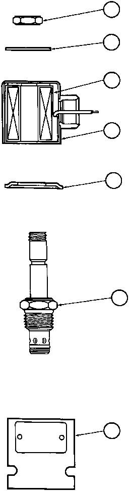Komatsu parts book diagram for AFE47-AD 730E                SISHEN (A30095 & A30098): SOLENOID VALVE ASSEMBLY (PB7242)
