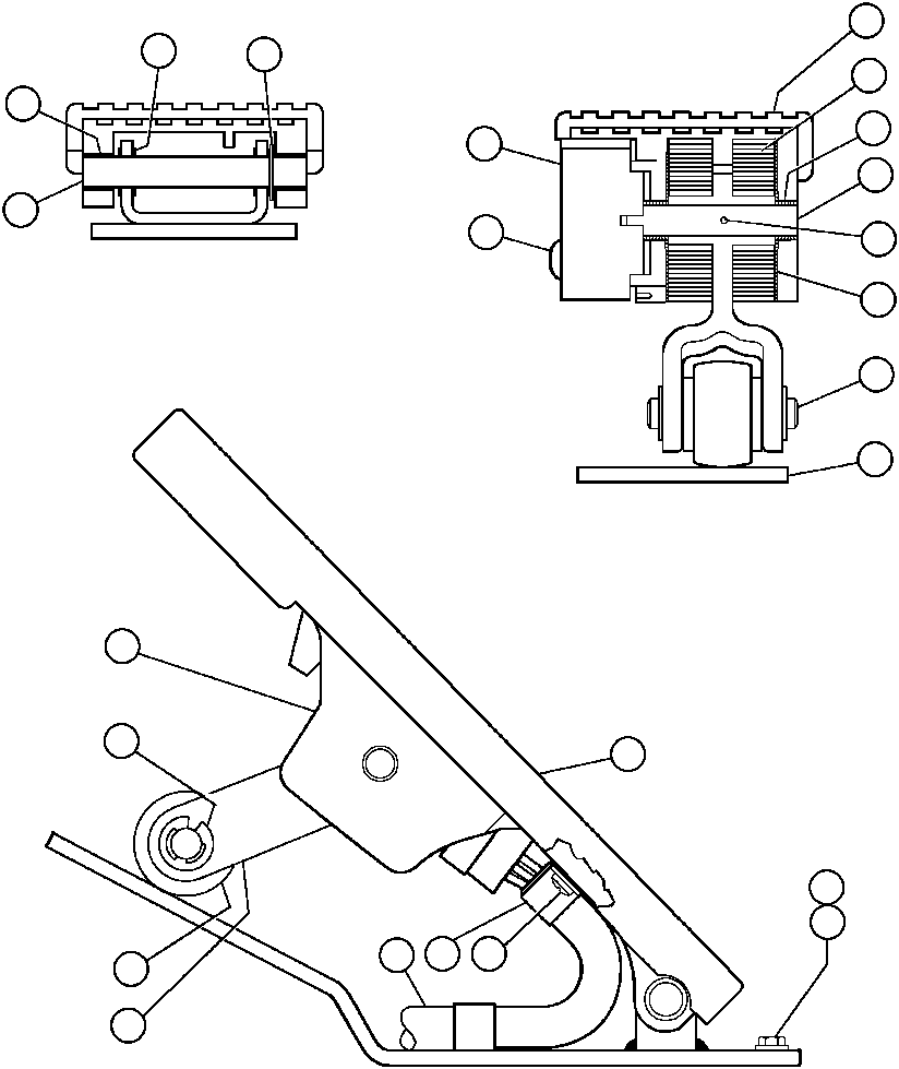 Komatsu parts book diagram for AFE47-AD 730E                SISHEN (A30095 & A30098): ELECTRONIC TREADLE (PB9506)