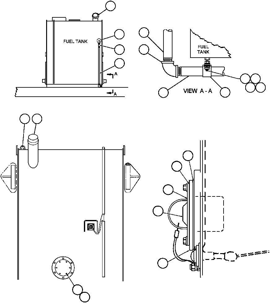 Komatsu parts book diagram for AFE47-AD 730E                SISHEN (A30095 & A30098): PRESSURE FUELING - R.H. (BD5180)
