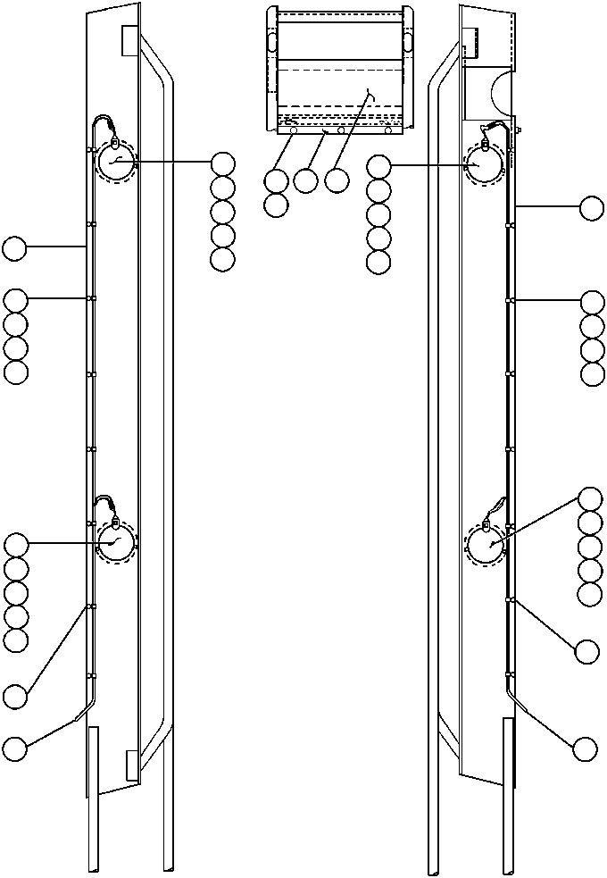 Komatsu parts book diagram for AFE47-AD 730E                SISHEN (A30095 & A30098): R.H./L.H. LADDER WIRING
