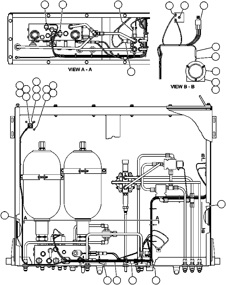 Komatsu parts book diagram for AFE47-AD 730E                SISHEN (A30095 & A30098): BRAKE CABINET WIRING - 3