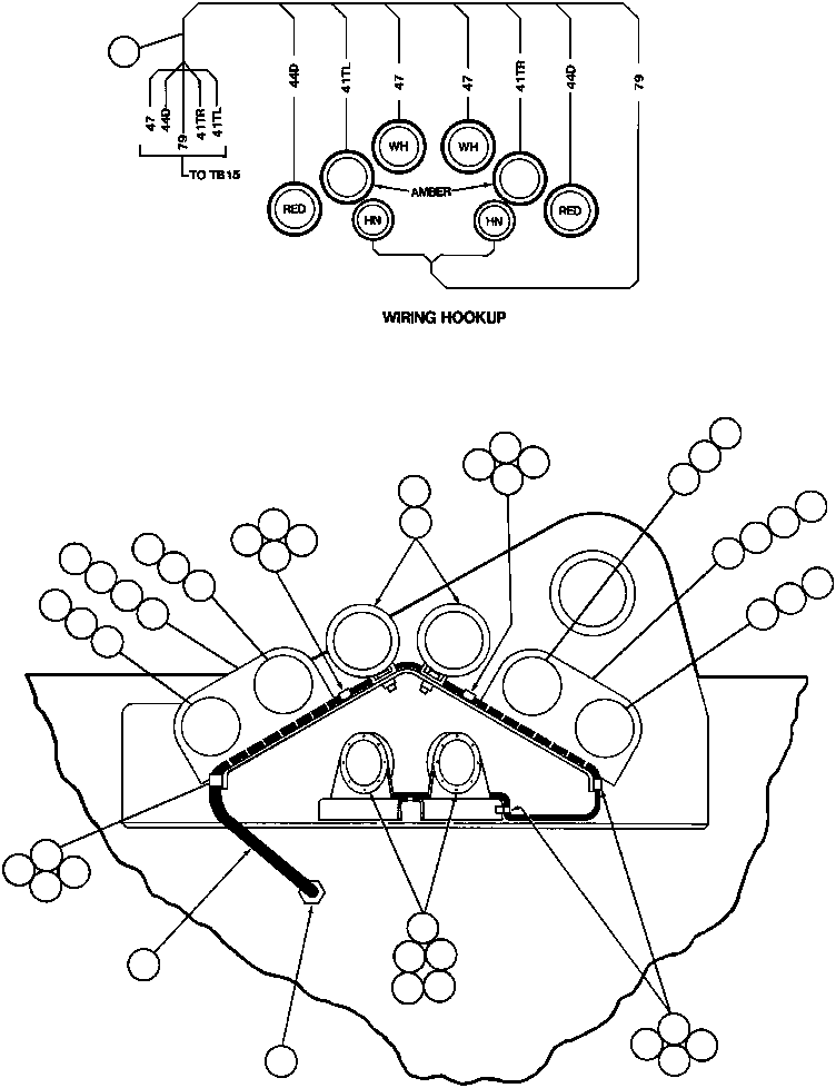 Komatsu parts book diagram for AFE47-AD 730E                SISHEN (A30095 & A30098): REAR LIGHTS & BACKUP HORN
