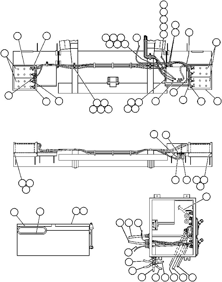 Komatsu parts book diagram for AFE47-AD 730E                SISHEN (A30095 & A30098): BATTERY WIRING - 6