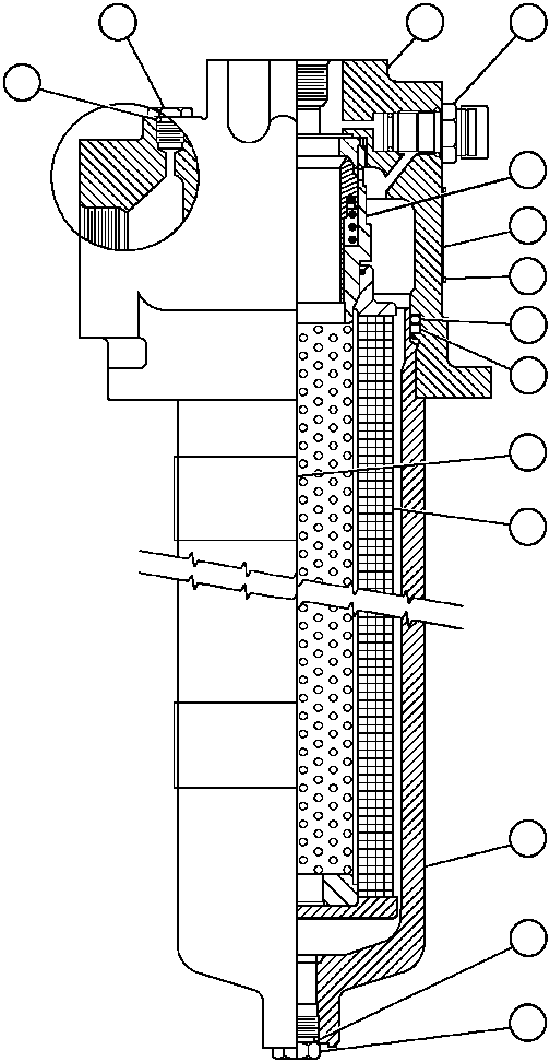 Komatsu parts book diagram for AFE47-AD 730E                SISHEN (A30095 & A30098): HYDRAULIC FILTER ASSEMBLY (PB9922)