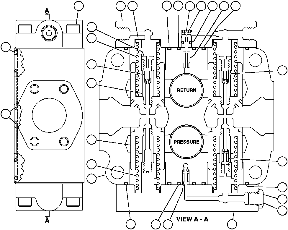 Komatsu parts book diagram for AFE47-AD 730E                SISHEN (A30095 & A30098): SPOOL INLET SECTION (VE7624)