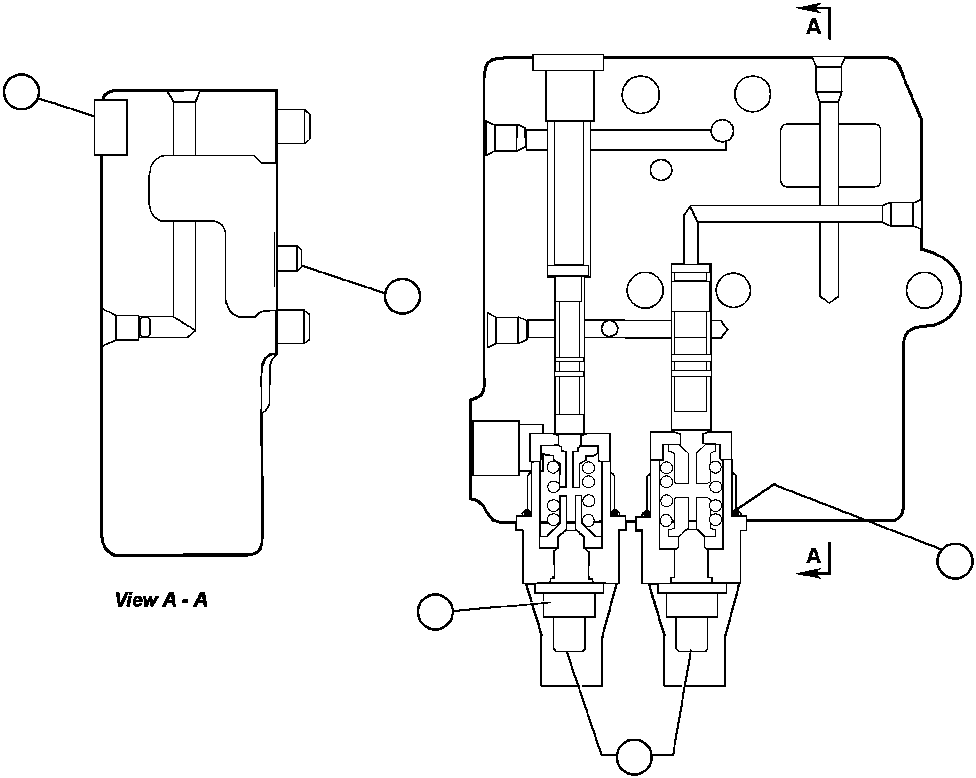 Komatsu parts book diagram for AFE47-AD 730E                SISHEN (A30095 & A30098): CONTROL VALVE ASSEMBLY - 40 (BF1613)