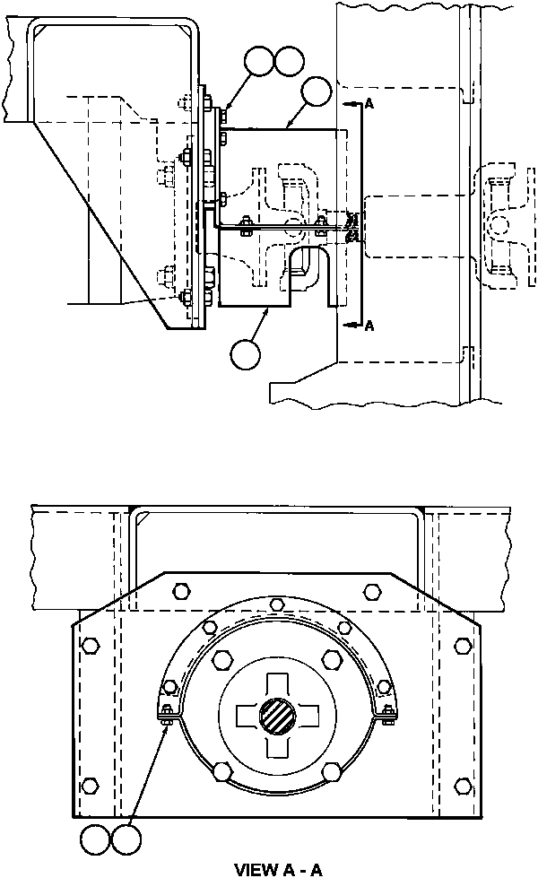 Komatsu parts book diagram for AFE47-AD 730E                SISHEN (A30095 & A30098): FRONT DRIVELINE PROTECTOR