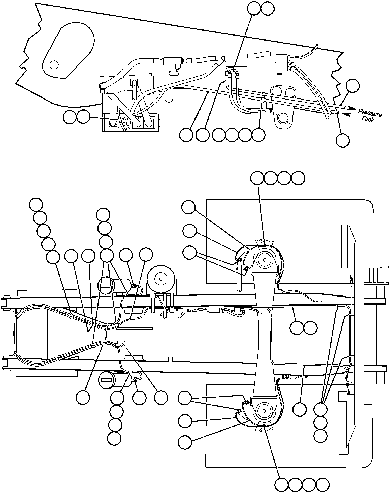 Komatsu parts book diagram for AFE47-AD 730E                SISHEN (A30095 & A30098): AUTOMATIC LUBRICATION - 1