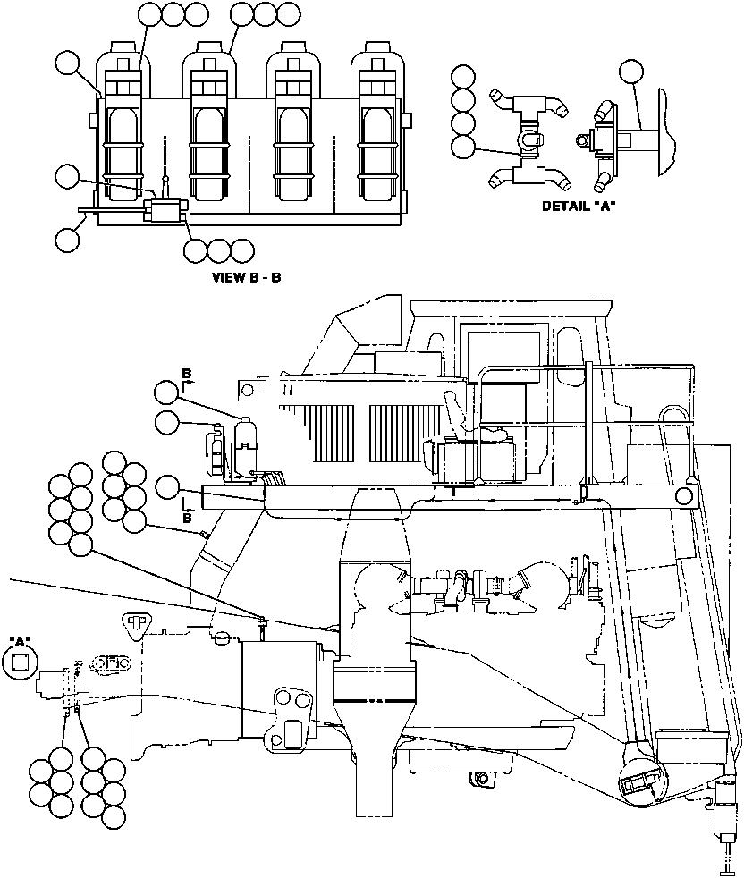 Komatsu parts book diagram for AFE47-AD 730E                SISHEN (A30095 & A30098): FIRE CONTROL SYSTEM - 1