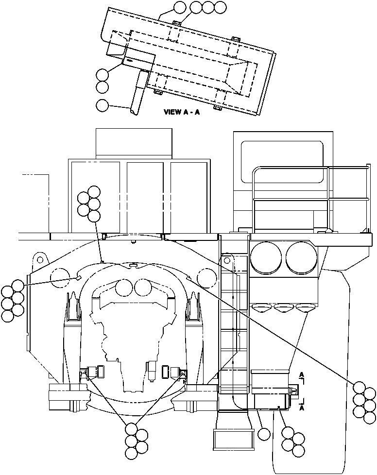 Komatsu parts book diagram for AFE47-AD 730E                SISHEN (A30095 & A30098): FIRE CONTROL SYSTEM - 2