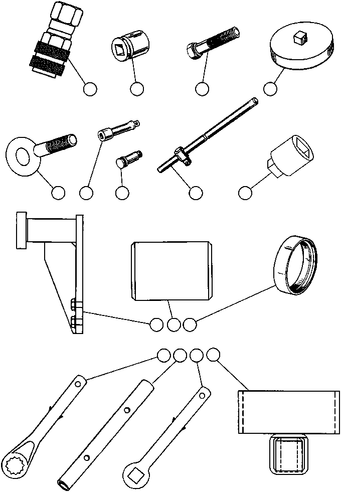 Komatsu parts book diagram for AFE47-AD 730E                SISHEN (A30095 & A30098): TOOL GROUP (EC1740)
