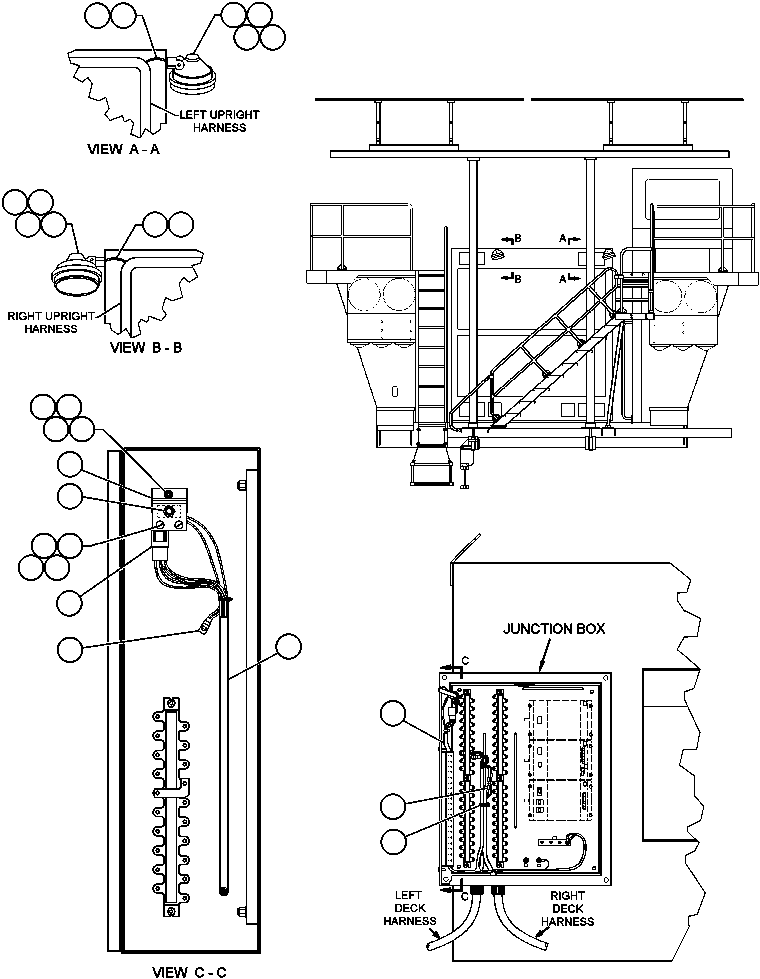 Komatsu parts book diagram for AFE47-AD 730E                SISHEN (A30095 & A30098): LADDER LIGHT INSTALLATION (EG2287)