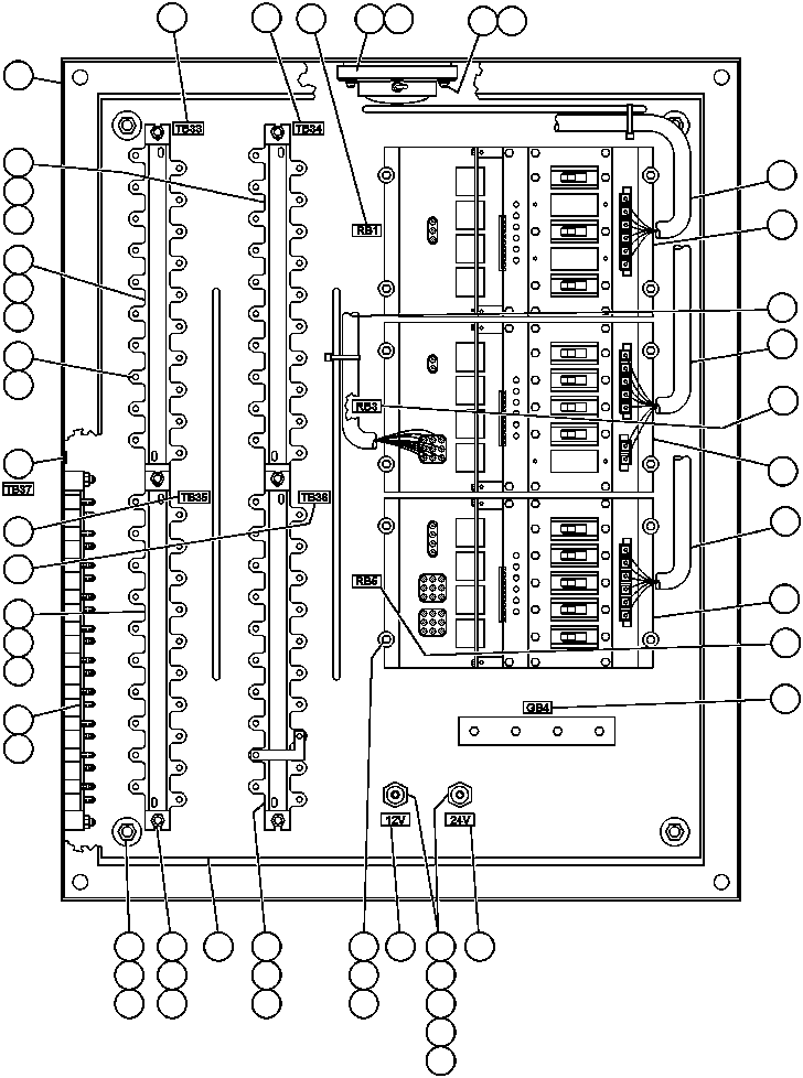 Dump Trucks Komatsu / AFE47-AD 730E                SISHEN (A30095 & A30098)(AFE47-AD) / JUNCTION BOX - 24V - REAR (EG4522)(386 : 35491)