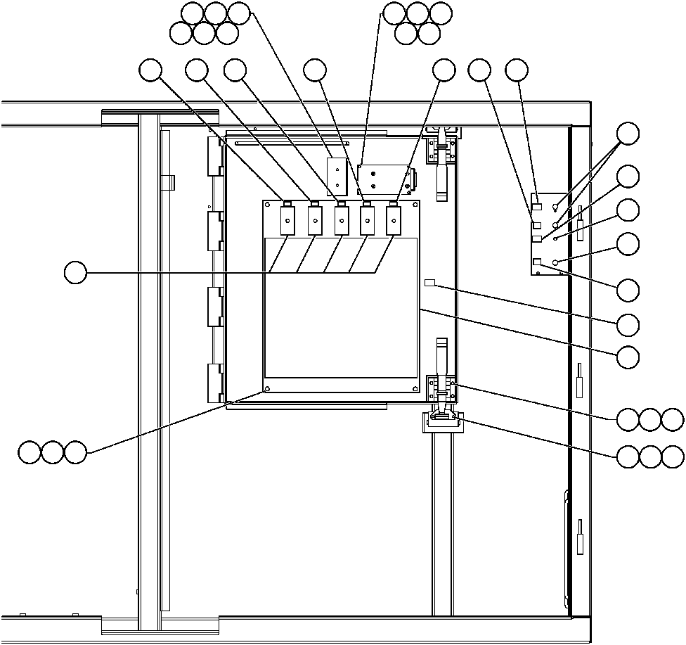 Komatsu parts book diagram for AFE47-AD 730E                SISHEN (A30095 & A30098): CONTROL CABINET ASSM - TROLLEY (STATEX III)