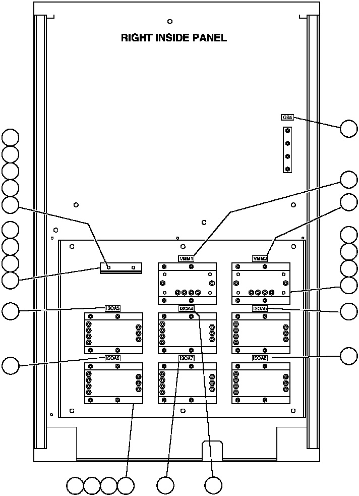 Komatsu parts book diagram for AFE47-AD 730E                SISHEN (A30095 & A30098): CONTROL CABINET ASSEMBLY - L.H. SIDE