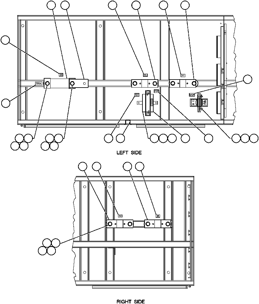 Komatsu parts book diagram for AFE47-AD 730E                SISHEN (A30095 & A30098): CONTROL CABINET - FLOOR