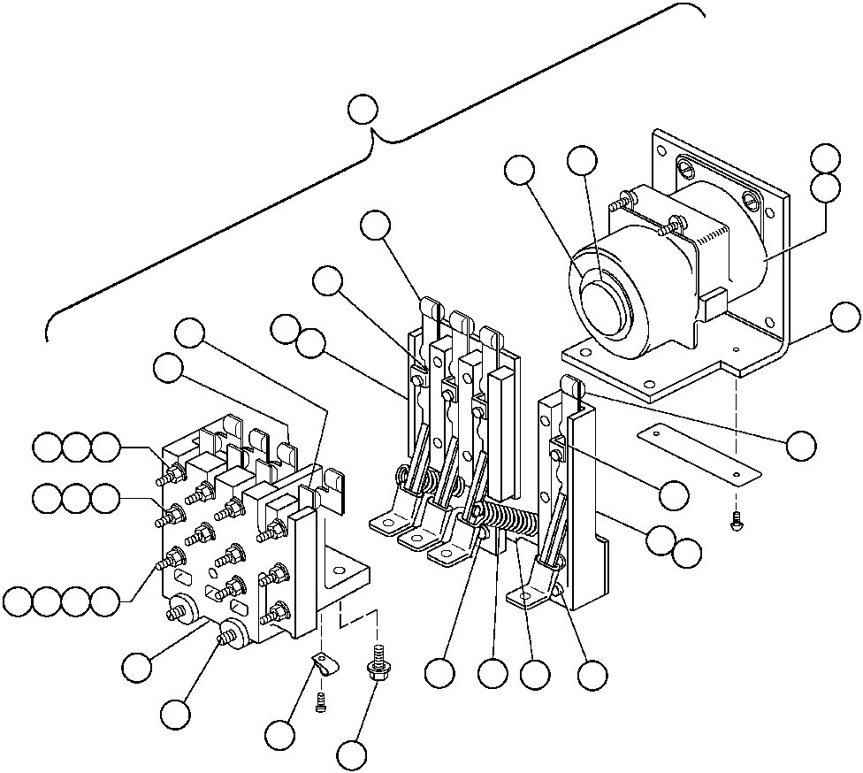 Komatsu parts book diagram for AFE47-AD 730E                SISHEN (A30095 & A30098): RELAY (VG7043)