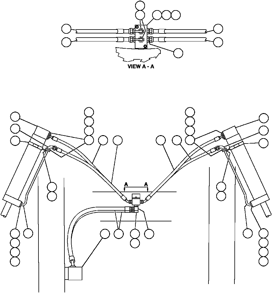 Dump Trucks Komatsu / AFE47-AE 730E                 ISCOR SISHEN (A30099-A30101 & A30106-A30108)(AFE47-AE) / STEERING CYLINDER PIPING(108 : 55300)