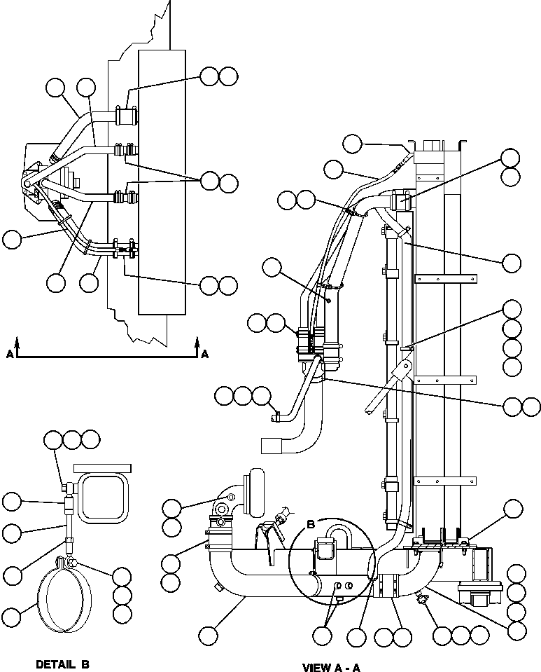 Dump Trucks Komatsu / AFE47-BJ 730E               KUMBA (A30197 - A30200)(AFE47-BJ) / RADIATOR PIPING(028 : 55497)
