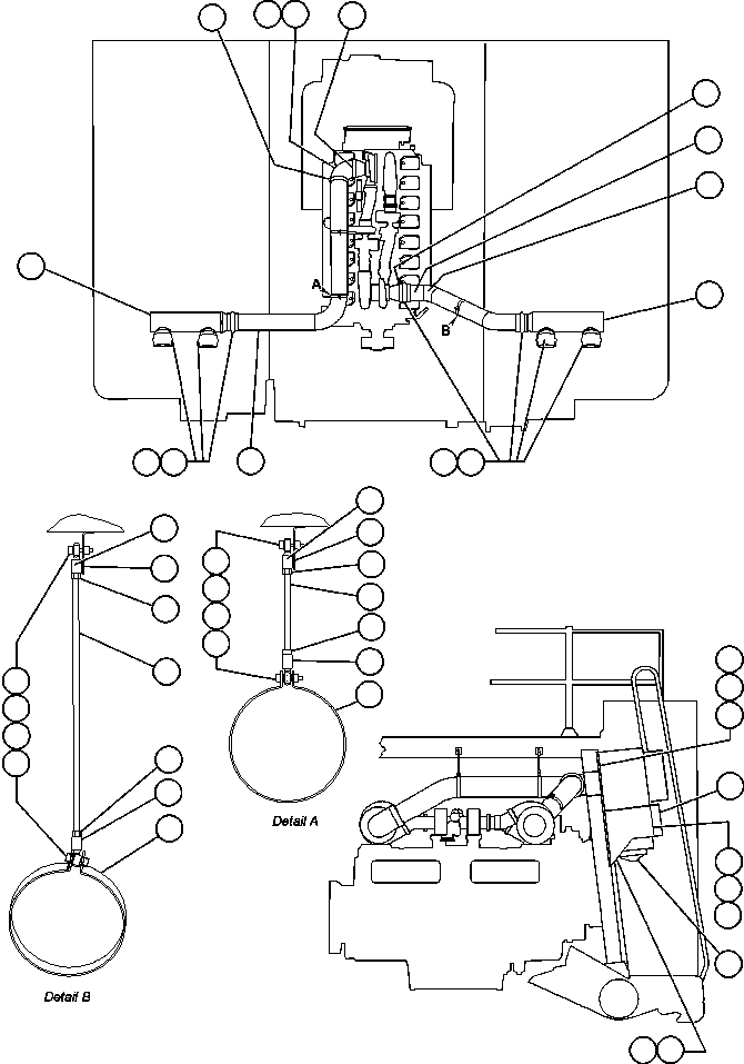 Dump Trucks Komatsu / AFE47-BJ 730E               KUMBA (A30197 - A30200)(AFE47-BJ) / AIR CLEANER PIPING(034 : 55047)