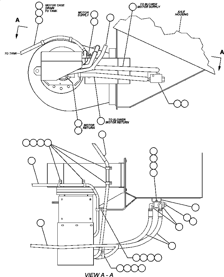 Dump Trucks Komatsu / AFE47-BJ 730E               KUMBA (A30197 - A30200)(AFE47-BJ) / AUXILIARY BLOWER PIPING - TROLLEY(490 : 55299)