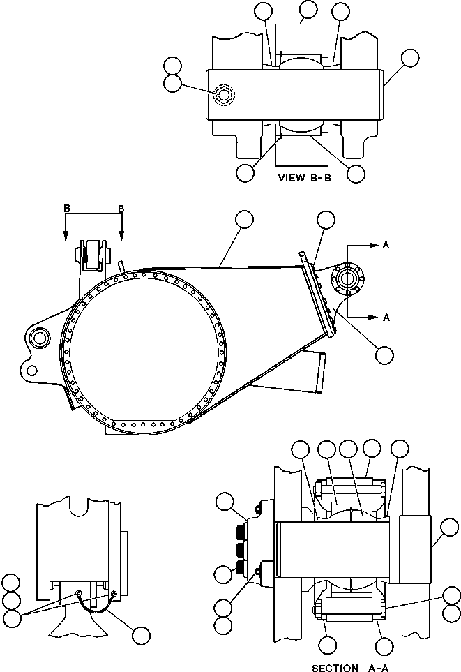 Dump Trucks Komatsu / AFE47-BK 730E S/N A30201-A30202, A30205-A30207 & A30210-A30211 ATB(AFE47-BK) / DRIVE AXLE & MOUNTING(080 : 55506)