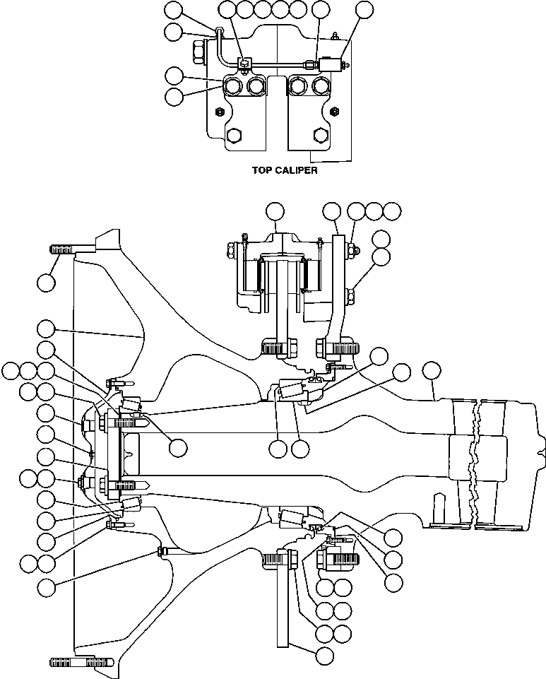 Dump Trucks Komatsu / AFE47-BM 730E S/N A30188 & A30204 & A30209  QUE BRADA BLANCA(AFE47-BM) / SPINDLE, HUB & BRAKE INSTALLATION(066 : 55368)