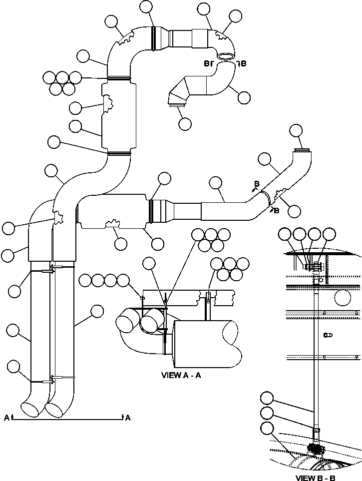 Dump Trucks Komatsu / AFE47-BS 730E S/N A30220-A30224   PAMA(AFE47-BS) / EXHAUST PIPING(042 : 55577)