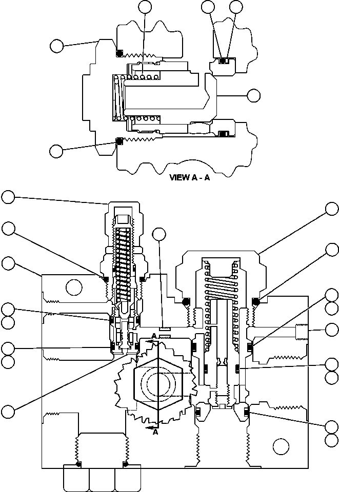 Komatsu parts book diagram for AFE47-BS 730E S/N A30220-A30224   PAMA: UNLOADER VALVE ASSEMBLY (PC0243)