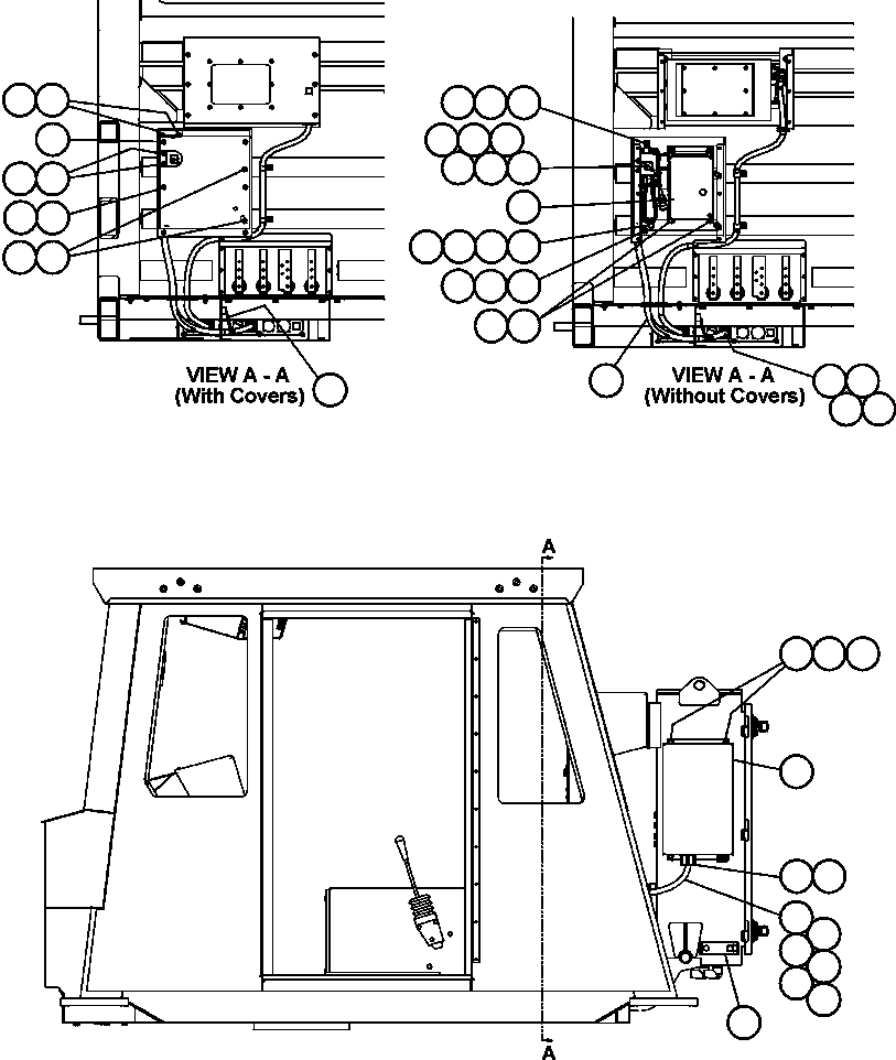 Komatsu parts book diagram for AFE47-BS 730E S/N A30220-A30224   PAMA: PAYLOAD METER III - CAB