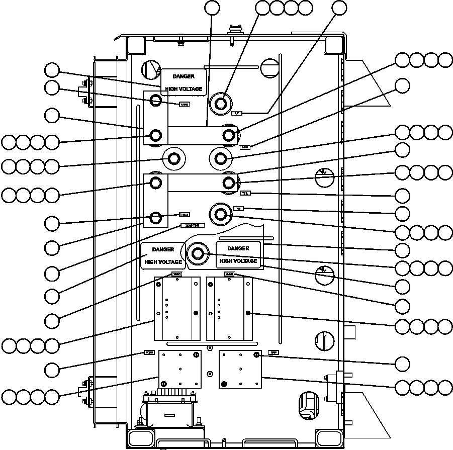 Komatsu parts book diagram for AFE47-BS 730E S/N A30220-A30224   PAMA: CONTROL CABINET - CENTER DOOR (LEFT SIDE WALL)