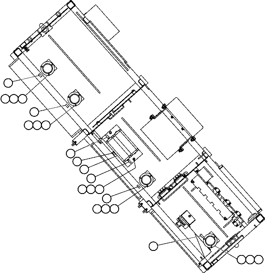 Komatsu parts book diagram for AFE47-BS 730E S/N A30220-A30224   PAMA: CONTROL CABINET - UNDER TOP COVER