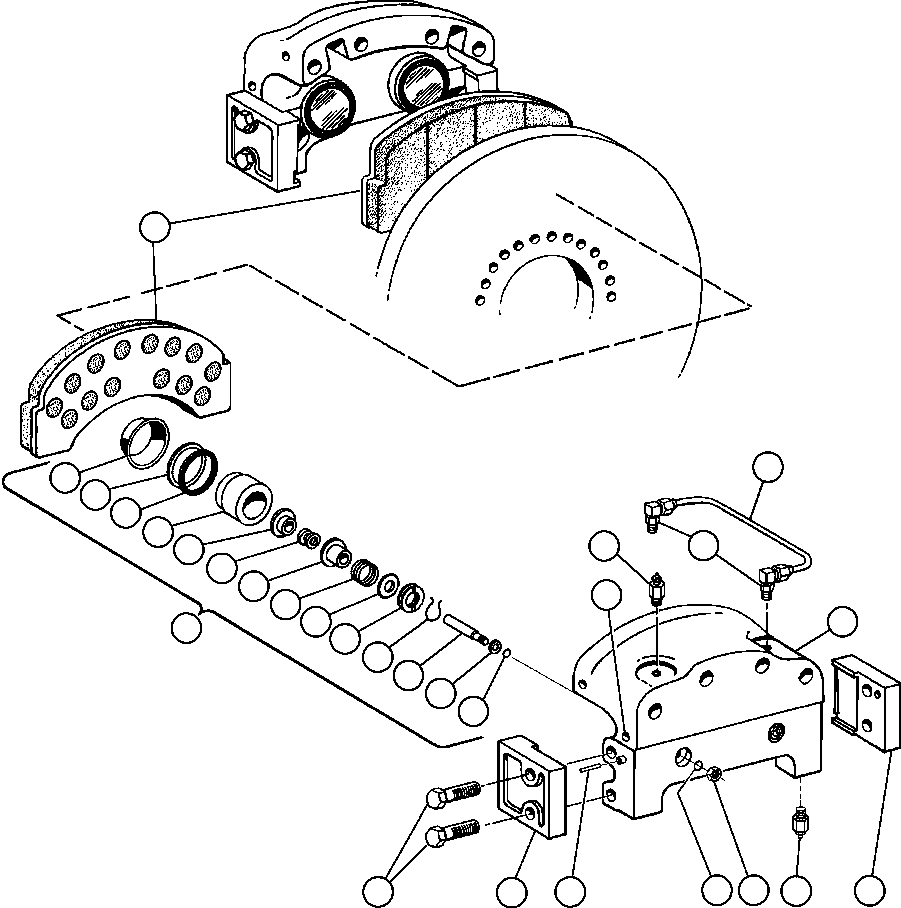 Komatsu parts book diagram for AFE47-BV 730E S/N A30229, A30231, A30236-A30237    CVG: REAR DISC BRAKE ASSEMBLY (PB8877)