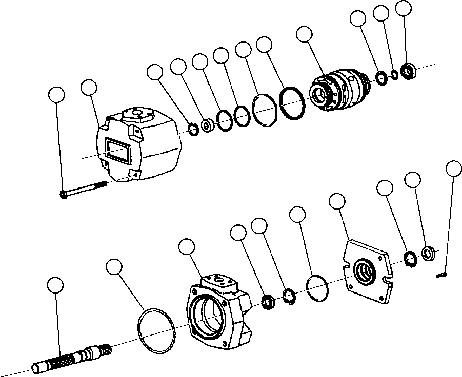 Komatsu parts book diagram for AFE47-BV 730E S/N A30229, A30231, A30236-A30237    CVG: STEERING & BRAKE PUMP ASSEMBLY (PB9870)