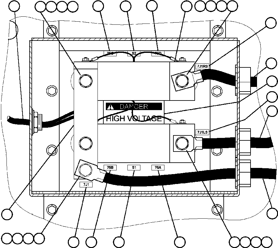 Komatsu parts book diagram for AFE47-BV 730E S/N A30229, A30231, A30236-A30237    CVG: SHUNT BOX