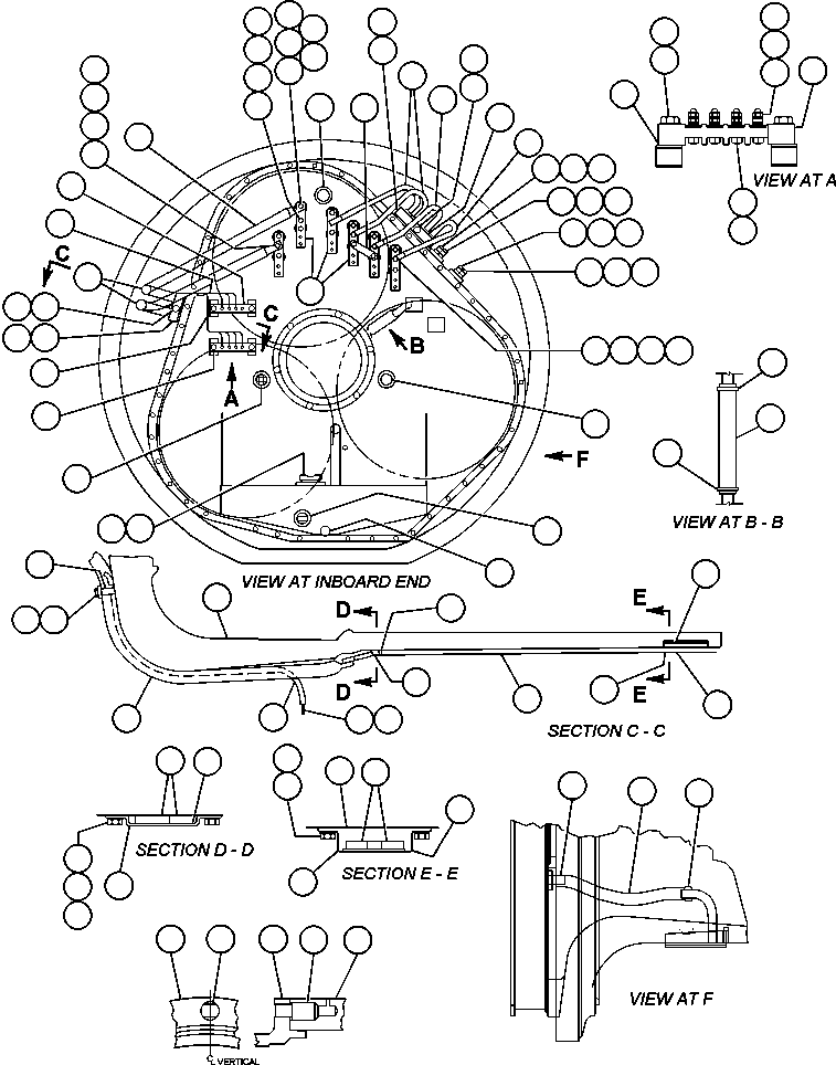Komatsu parts book diagram for AFE47-BV 730E S/N A30229, A30231, A30236-A30237    CVG: MOTORIZED WHEEL - 788FS10 - 4