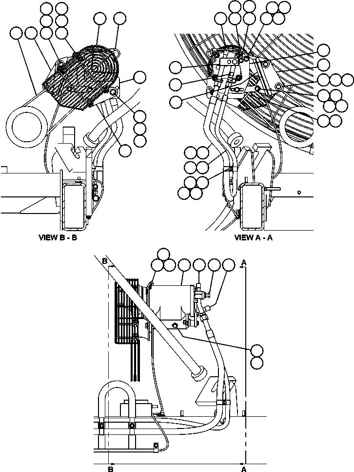 Komatsu parts book diagram for AFE47-BZ 730E  S/N A30246-A30256  HAMMERSLEY IRON: AIR CONDITIONER COMPRESSOR INSTL