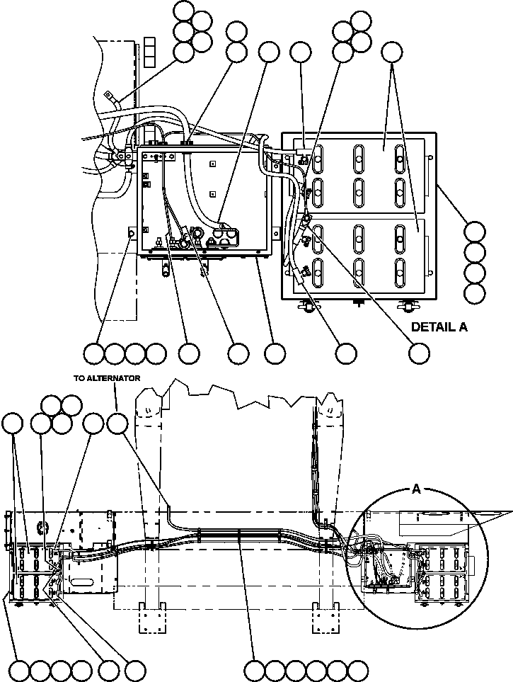 Komatsu parts book diagram for AFE47-BZ 730E  S/N A30246-A30256  HAMMERSLEY IRON: BATTERIES, BATTERY BOXES & WIRING