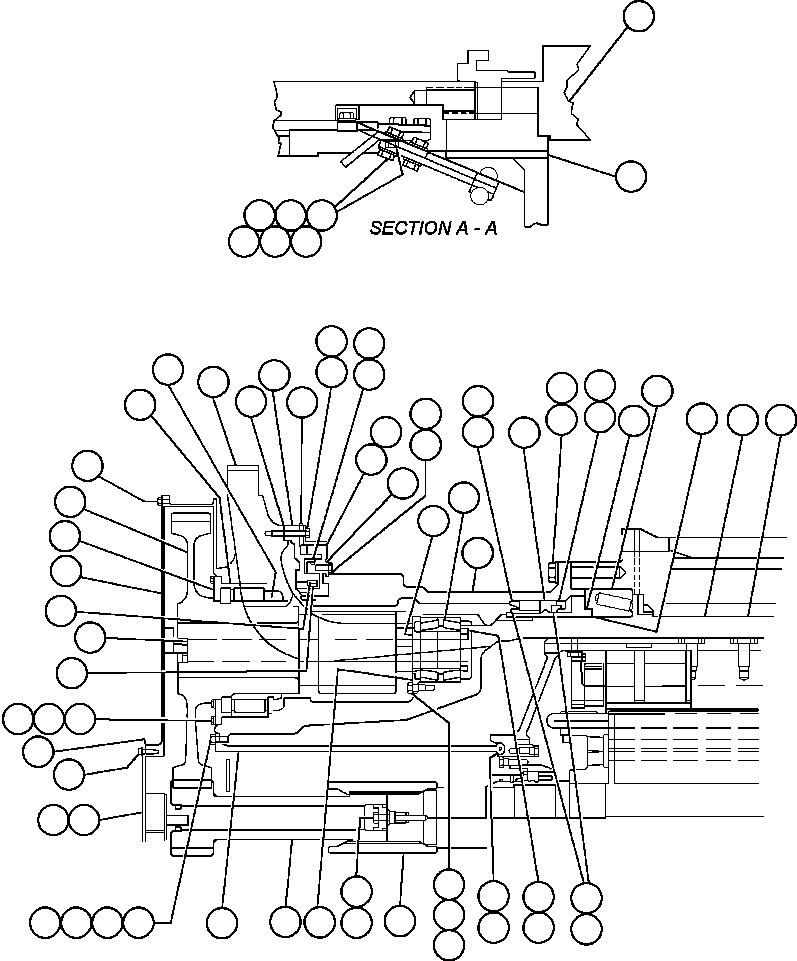 Komatsu parts book diagram for AFE47-BZ 730E  S/N A30246-A30256  HAMMERSLEY IRON: MOTORIZED WHEEL - 788FS10 (PB9732)