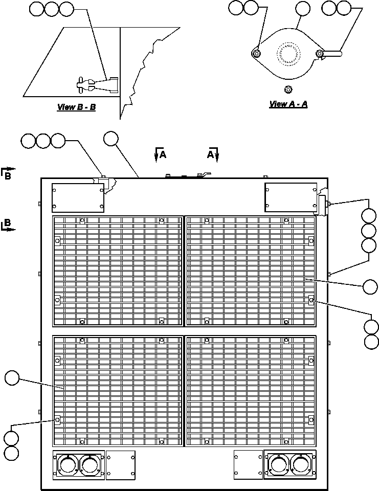 Komatsu parts book diagram for AFE47-CA 730E S/N A30257 & A30260  FOSCOR: HOOD & GRILLE