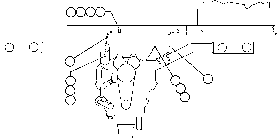 Komatsu parts book diagram for AFE47-CA 730E S/N A30257 & A30260  FOSCOR: AIR CLEANER SVC INDICATOR PIPING & INSTL