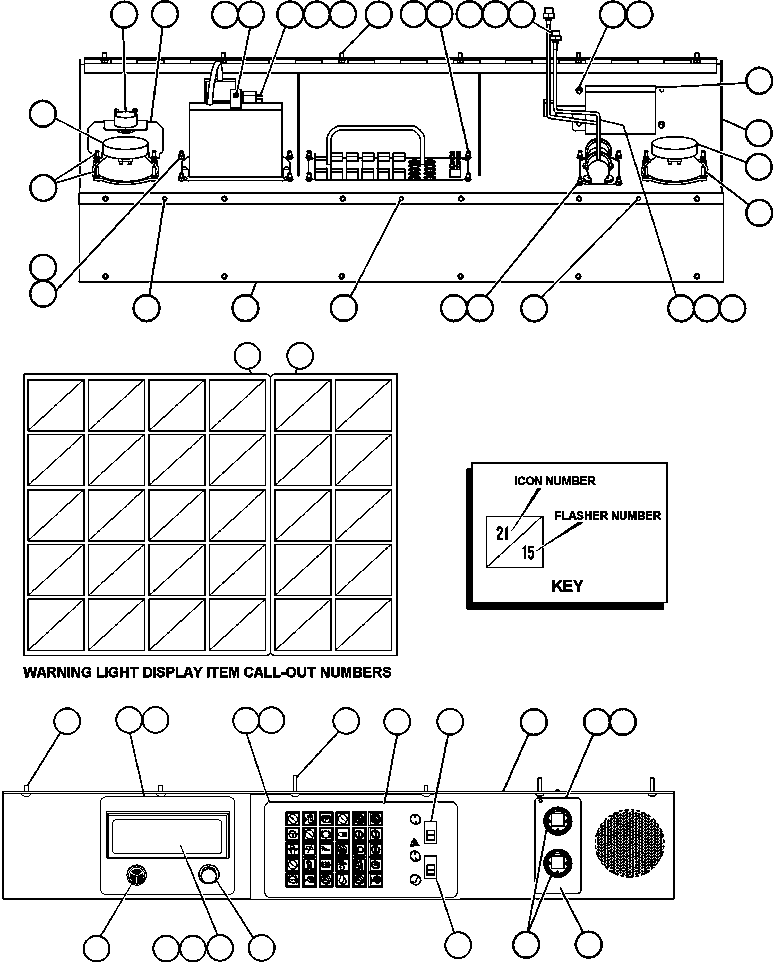 Komatsu parts book diagram for AFE47-CA 730E S/N A30257 & A30260  FOSCOR: OVERHEAD DASH MODULE