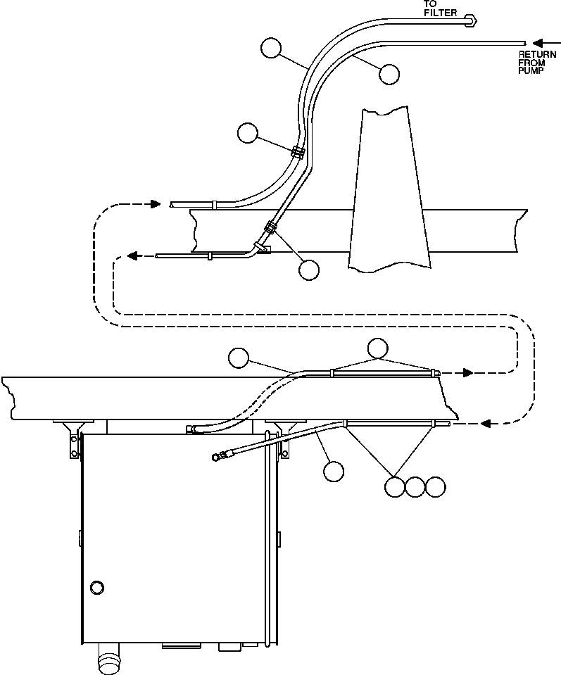 Komatsu parts book diagram for AFE47-CA 730E S/N A30257 & A30260  FOSCOR: FUEL TANK PIPING