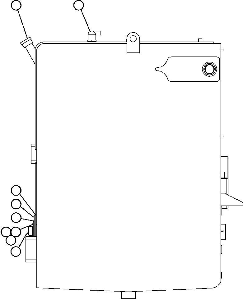 Komatsu parts book diagram for AFE47-CA 730E S/N A30257 & A30260  FOSCOR: PRESSURE FUELING - R.H.