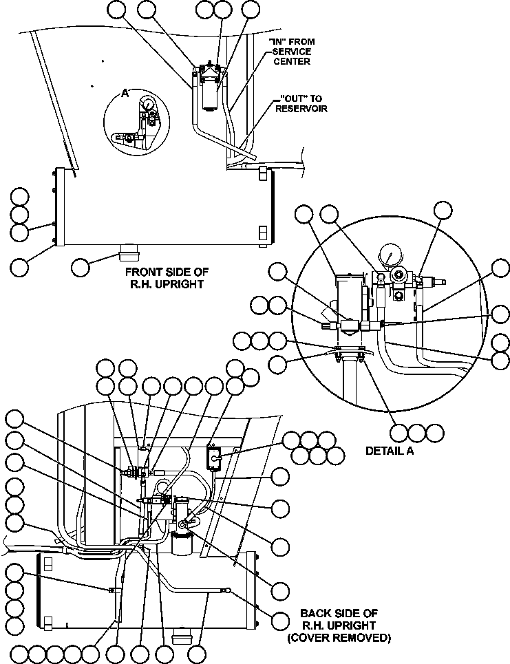 Komatsu parts book diagram for AFE47-CA 730E S/N A30257 & A30260  FOSCOR: AUTOMATIC LUBRICATION SYSTEM - 1