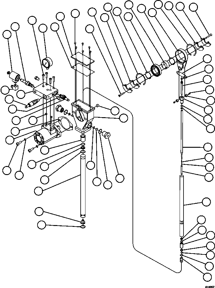 Komatsu parts book diagram for AFE47-CA 730E S/N A30257 & A30260  FOSCOR: LUBE PUMP ASSEMBLY (PC0821)