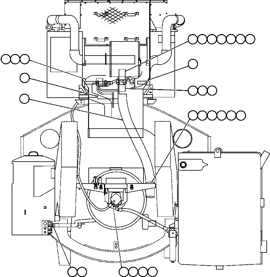 Komatsu parts book diagram for AFE47-CA 730E S/N A30257 & A30260  FOSCOR: AIR INTAKE FILTRATION INSTALLATION - 1