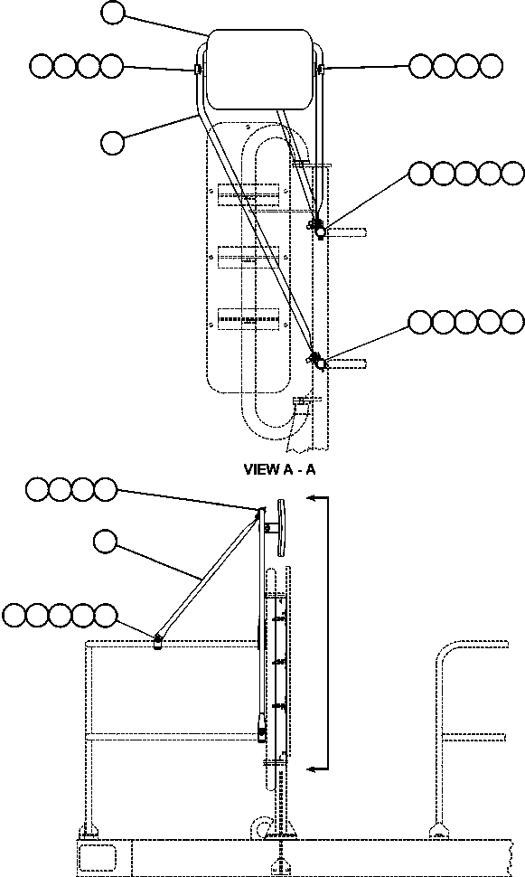 Komatsu parts book diagram for AFE47-CM 730E S/N A30310 & A30312-A30317  A.T. MASSEY: L.H. CONVEX MIRROR INSTALLATION