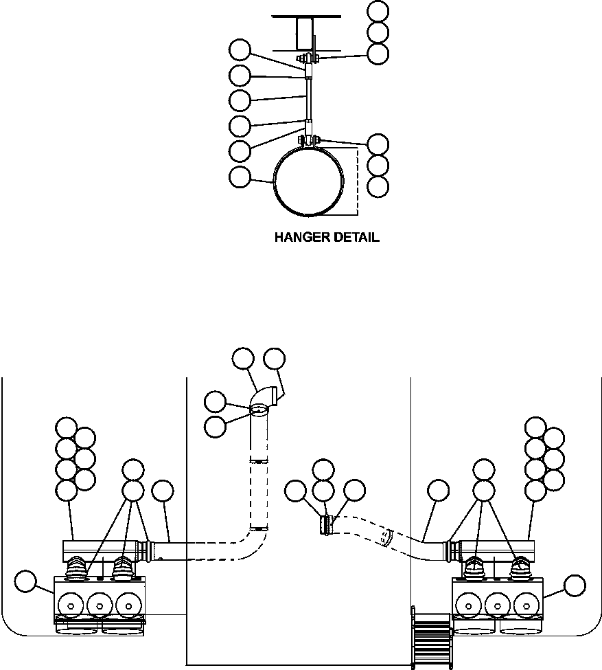 Komatsu parts book diagram for AFE47-CM 730E S/N A30310 & A30312-A30317  A.T. MASSEY: AIR CLEANER PIPING & INSTALLATION