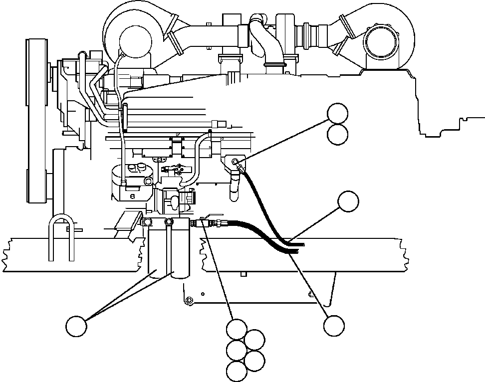 Komatsu parts book diagram for AFE47-CM 730E S/N A30310 & A30312-A30317  A.T. MASSEY: ENGINE FUEL PIPING